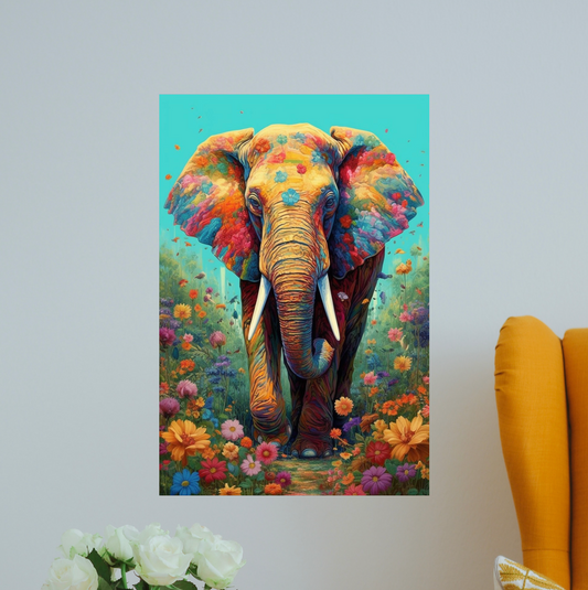 Elefante pastel azul