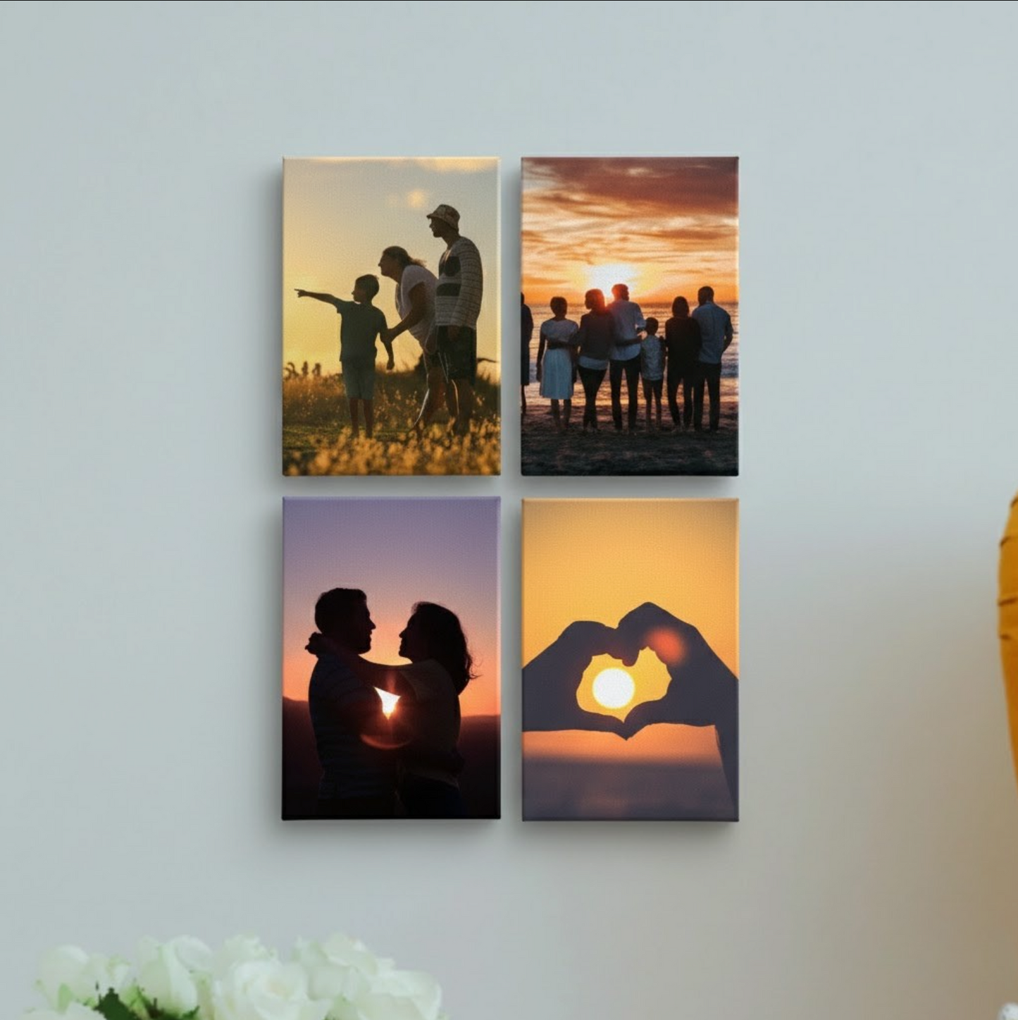 4 cuadros personalizados (con bastidor) 20x15 cm