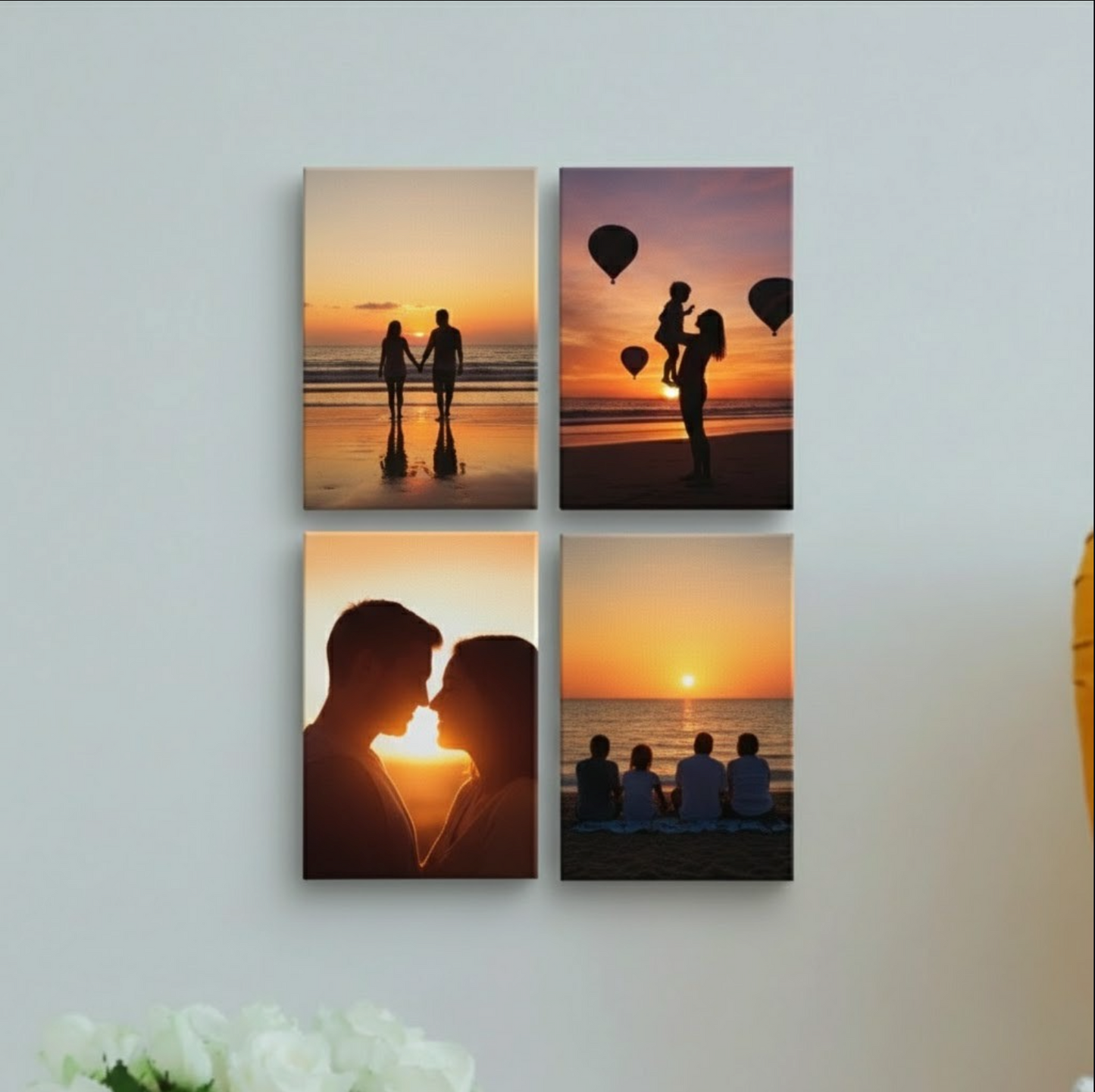 4 cuadros personalizados (con bastidor) 30x40 cm