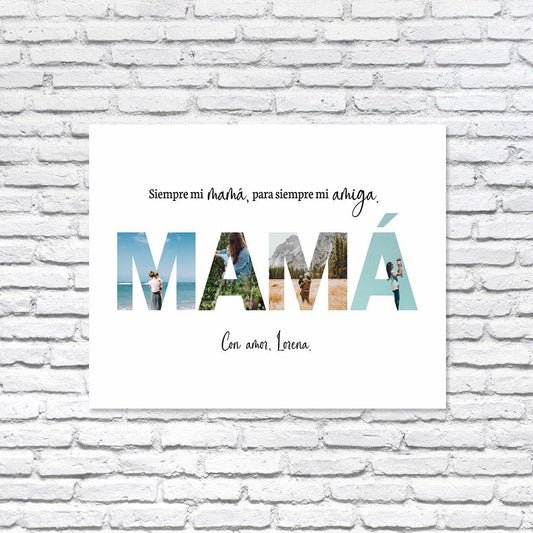 Cuadro Palabra Mamá con Imágenes