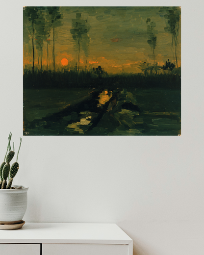 Paisaje al Anochecer - Vincent van Gogh