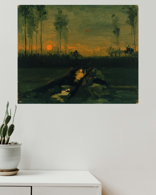 Paisaje al Anochecer - Vincent van Gogh