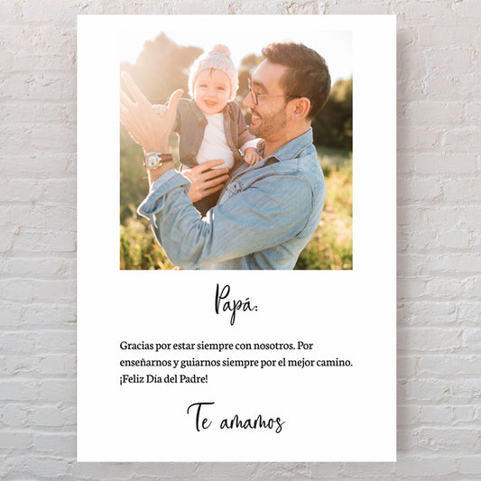 Foto Principal y Mensaje para Papá