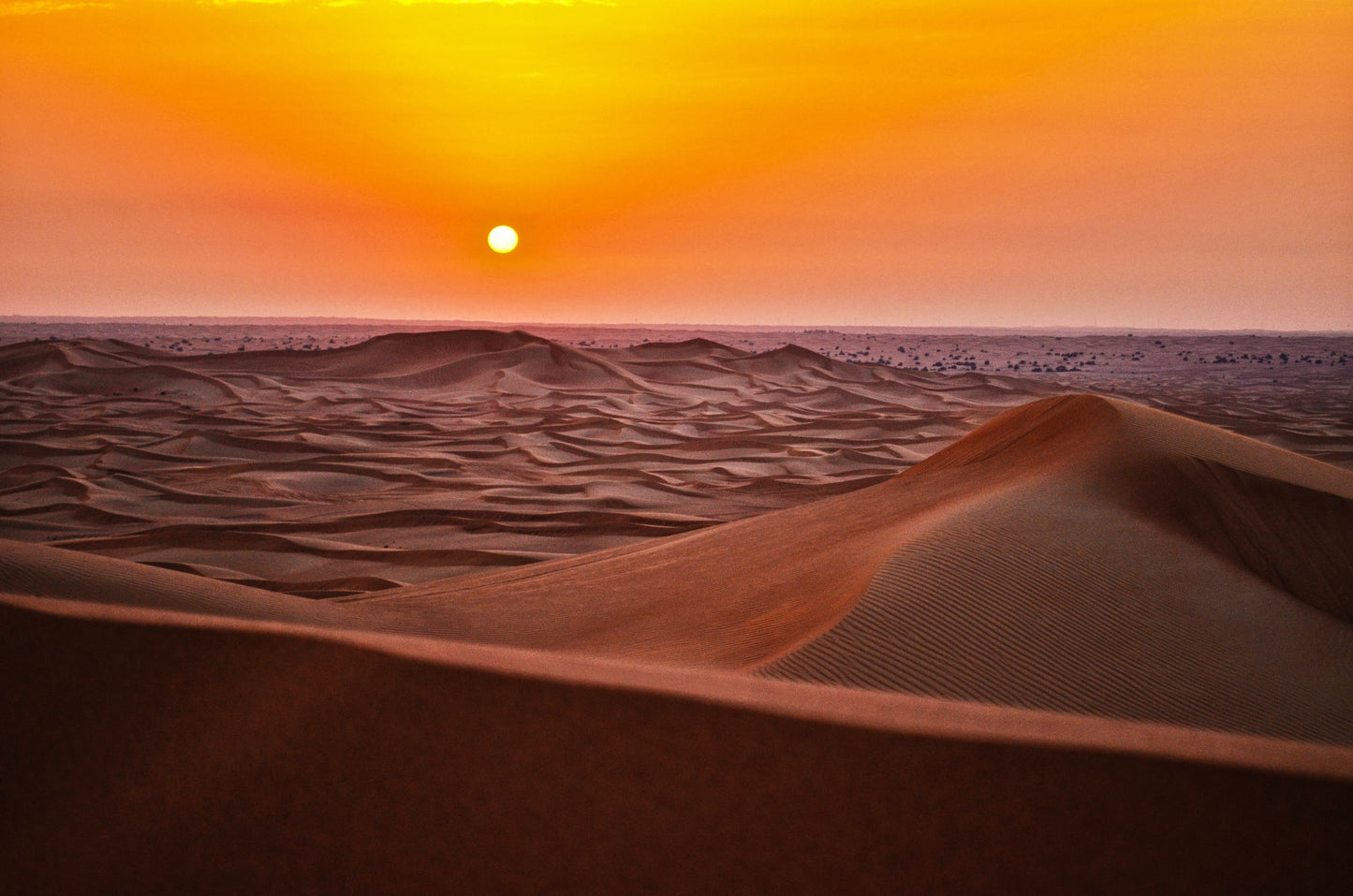 Atardecer en el Desierto del Sahara