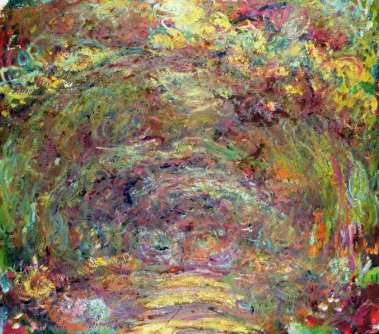 El Camino Bajo los Rosales - Claude Monet