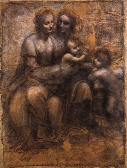 La Virgen y el Niño con Santa Ana y San Juan Bautista - Leonardo da Vinci
