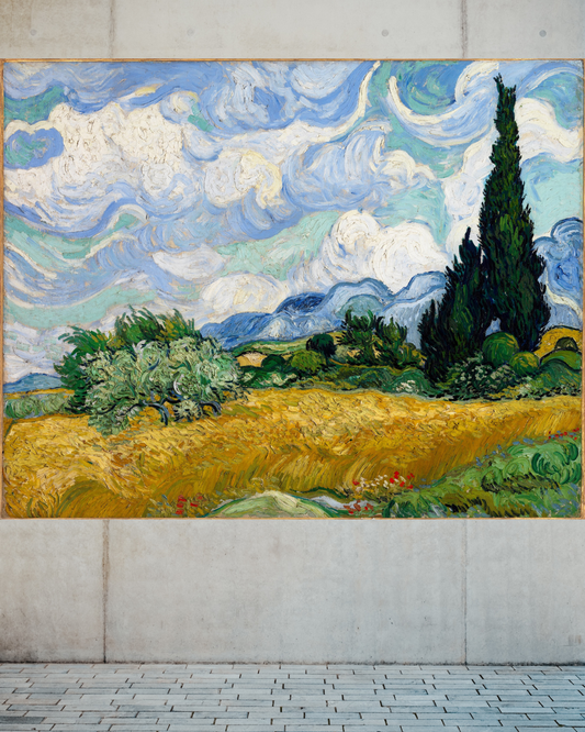 Campo de Trigo con Cipreses