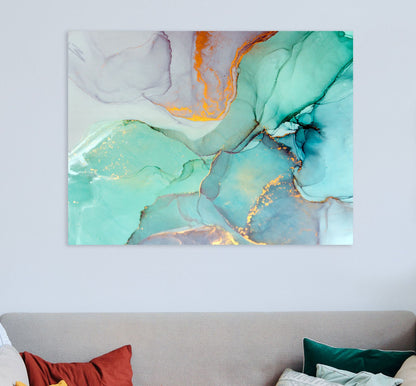 Abstracto Azul claro y oro