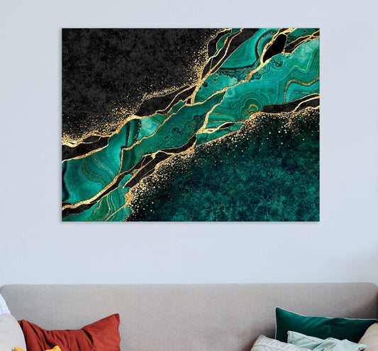 Abstracto Verde y Oro